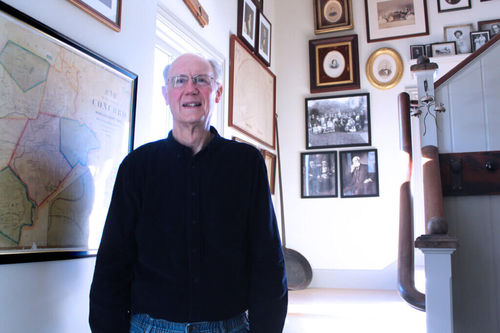 The walls of Lowell “Sandy” Smith’s home mark Acton’s history. Photo: Laura Hayes/The Acton Bridge