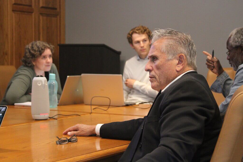 Tony Roselli of the town’s new auditing firm, Roselli, Clark & Associates, met with the FAAC last month. Photo: Dakota Antelman/The Acton Bridge