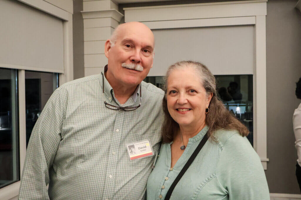 High school classmates turned sweethearts Gretchen and David Schlier at their 50th class reunion. Photo by TaJanie Demetrius