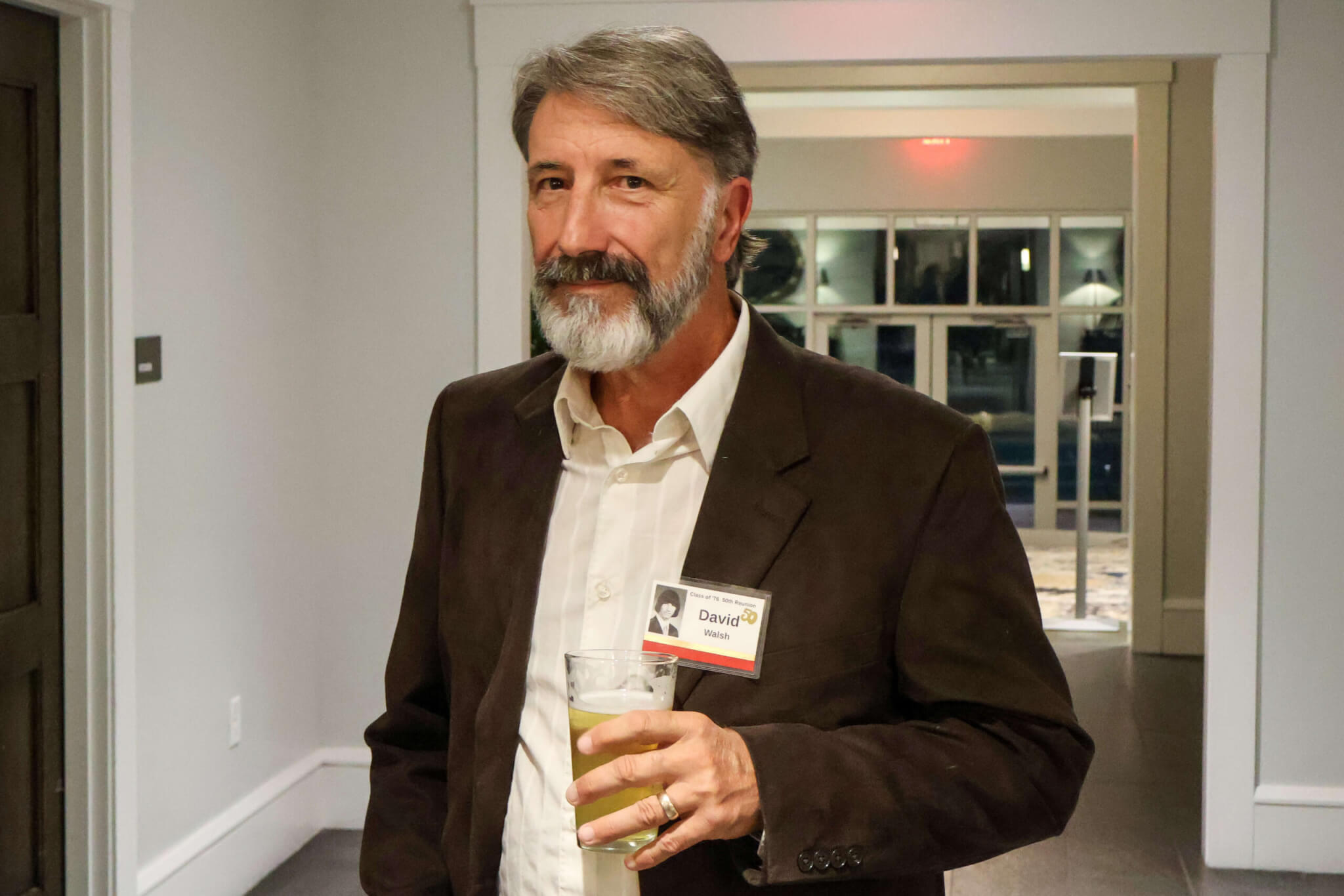 David Walsh enjoys a tasty beverage. Photo by TaJanie Demetrius