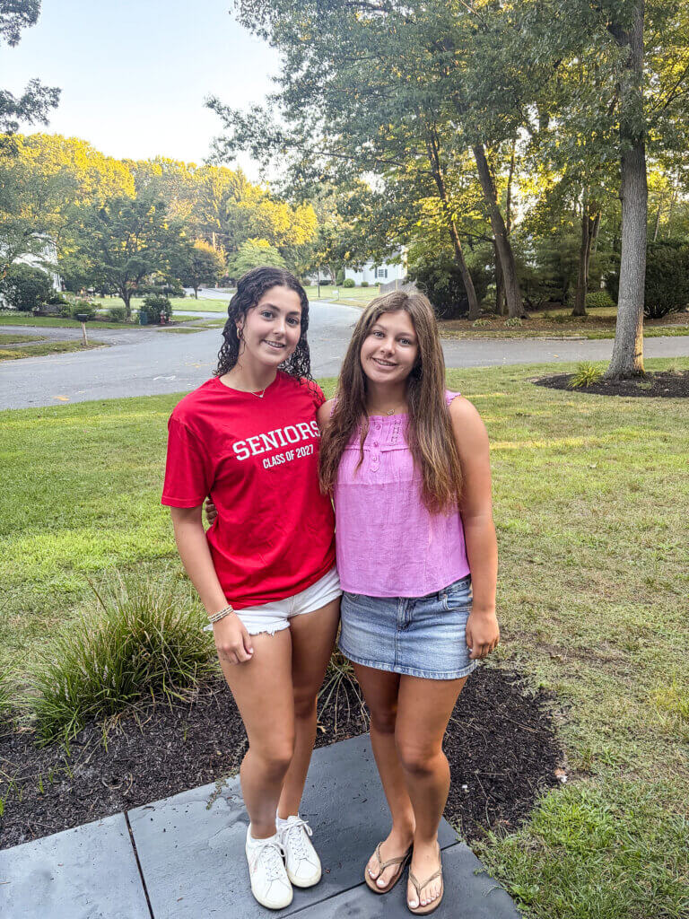 Ella Benvenuto, 17, left, is a senior at Acton-Carlisle High School; her sister Siena,14, is a freshman.
