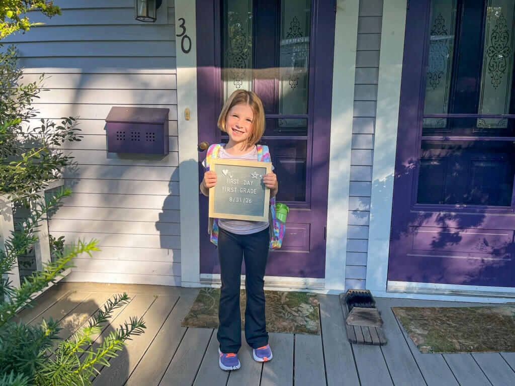 Lucy Kemeza, 6, is in first grade at Alcott Elementary School.
