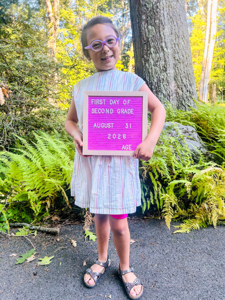 Lana Lauria, 7, is now a second grader at Thoreau Elementary School.
