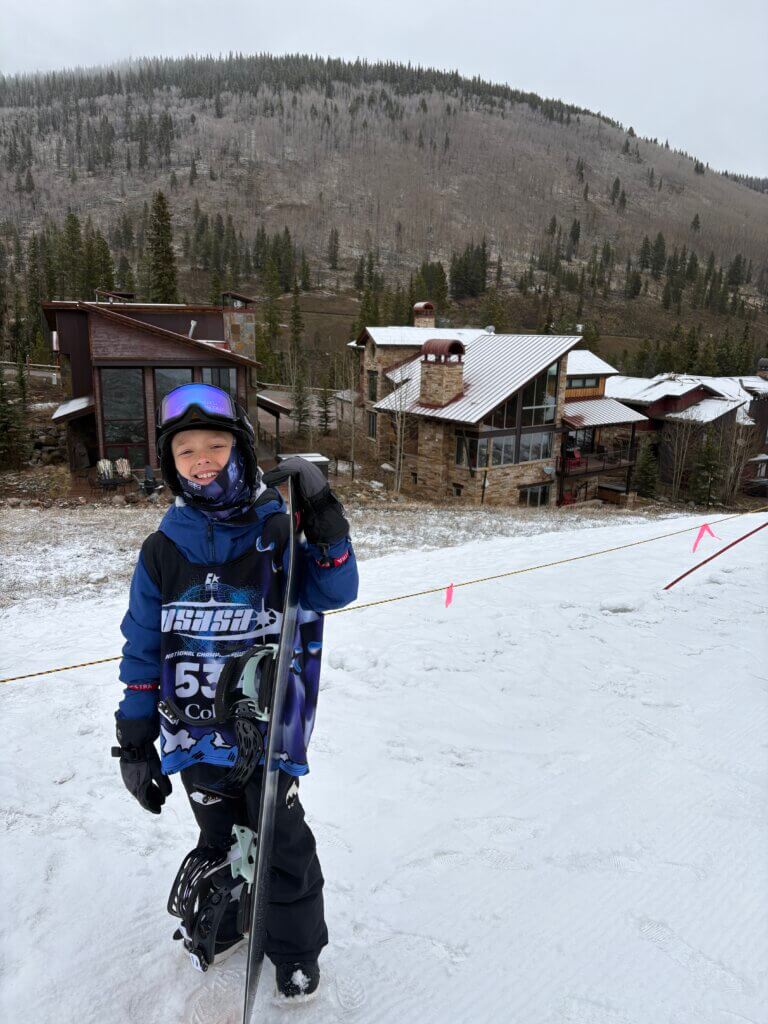 Brady was awed by the vistas of Copper Mountain while competing in Colorado. Photo by Laura Bulino