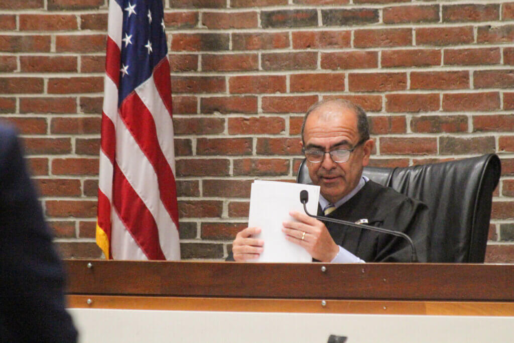 Judge Hector Zumbado took under advisement a motion to suppress evidence in the case against Grace. Photo: Dakota Antelman/The Acton Bridge