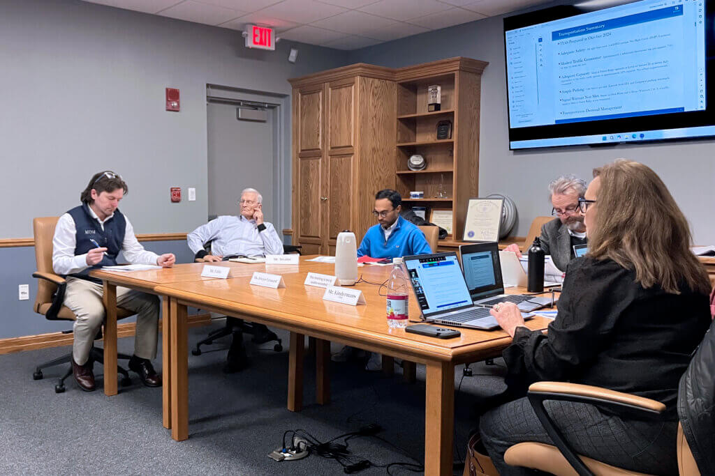 The Zoning Board of Appeals met with members of the development team behind the proposed Residences at Thoreau 40B housing project on Forest Ridge Road on December 5. Photo: Dakota Antelman/The Acton Bridge