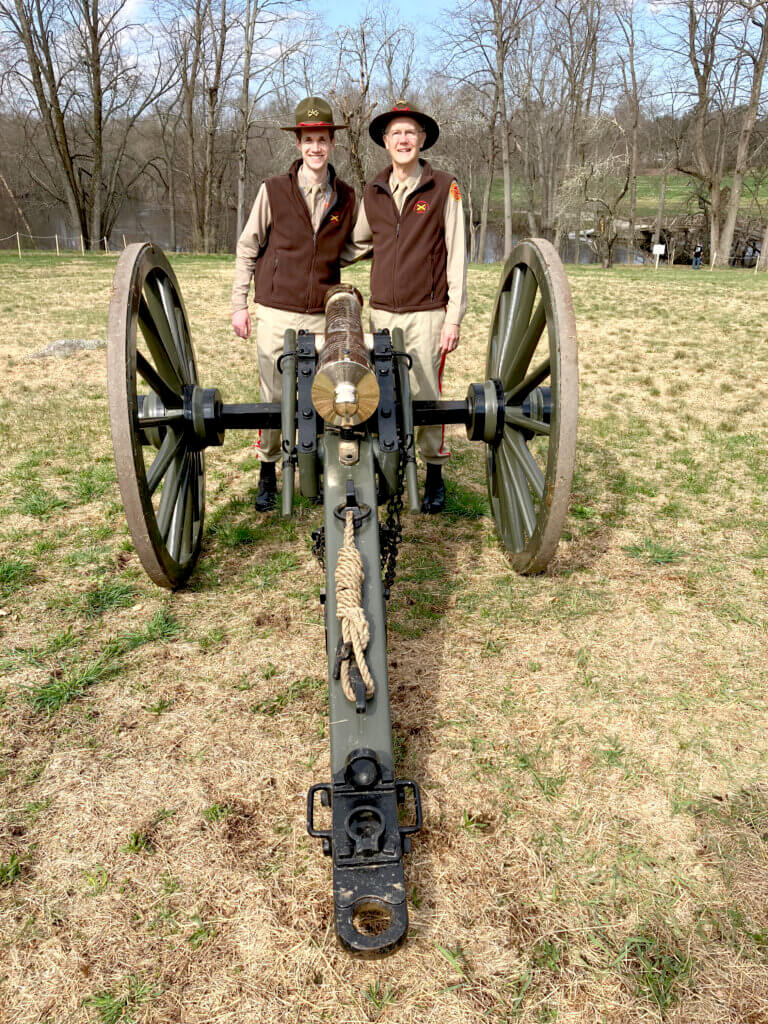Sandy and Trip Smith at the 2024 Patriots Day parade. Courtesy photo