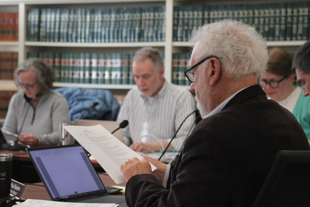 Select Board member Paul Boehm warned “there will be winners and losers” in any tax relief alternative to the RTE. Photo: Dakota Antelman/The Acton Bridge