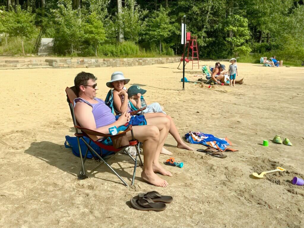 Nathan and Liana Emley began coming to White Pond this year, but wish they’d discovered its charms sooner. Photo by Elisabeth Weber
