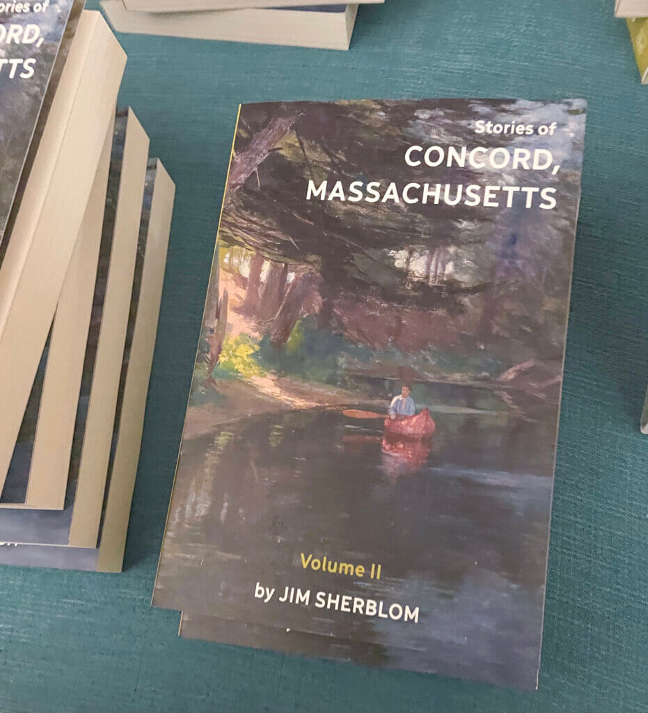 Stacks of Sherblom’s book at the ready. Photo by Fiona Stevenson