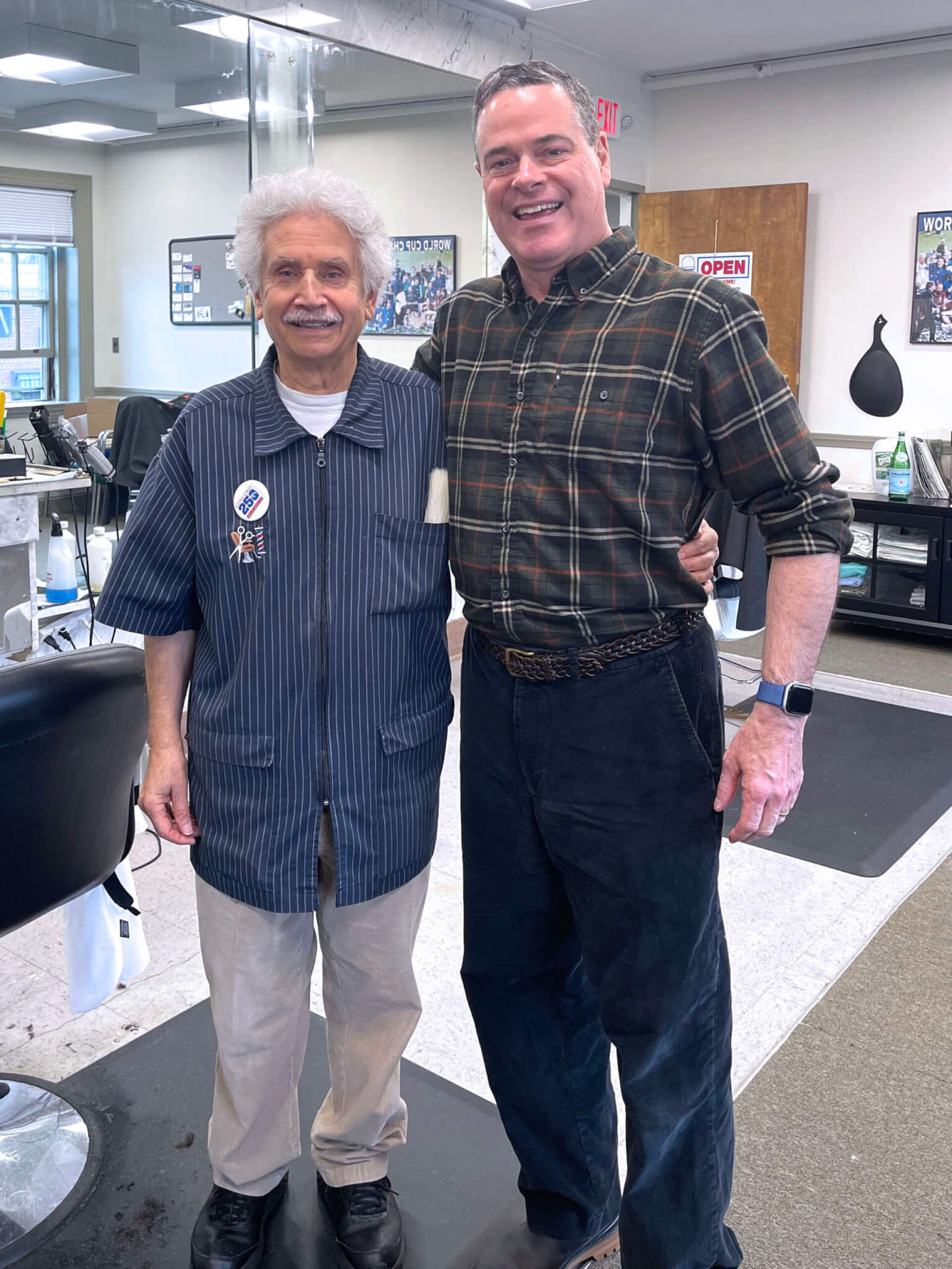 Bill Page of Acton calls Nicoletta “more than a barber.” Courtesy photo.