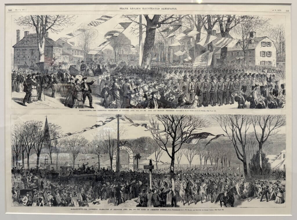 “The Centennial Celebration at Acton and Lexington” from Frank Leslie’s Illustrated Newspaper. Print courtesy of Special Collections, Acton Free Public Library
