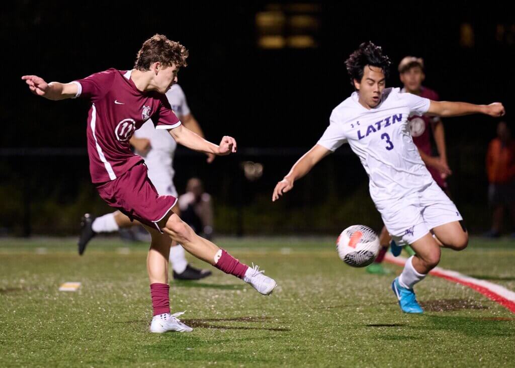 Ben Hackman shoots and scores in the second half. Photo by Jon Straggas