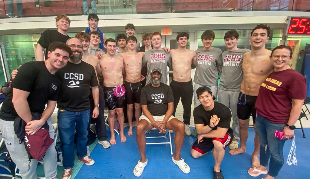 The Acton-Carlisle boys swim team. Photo by Matt Goldberg