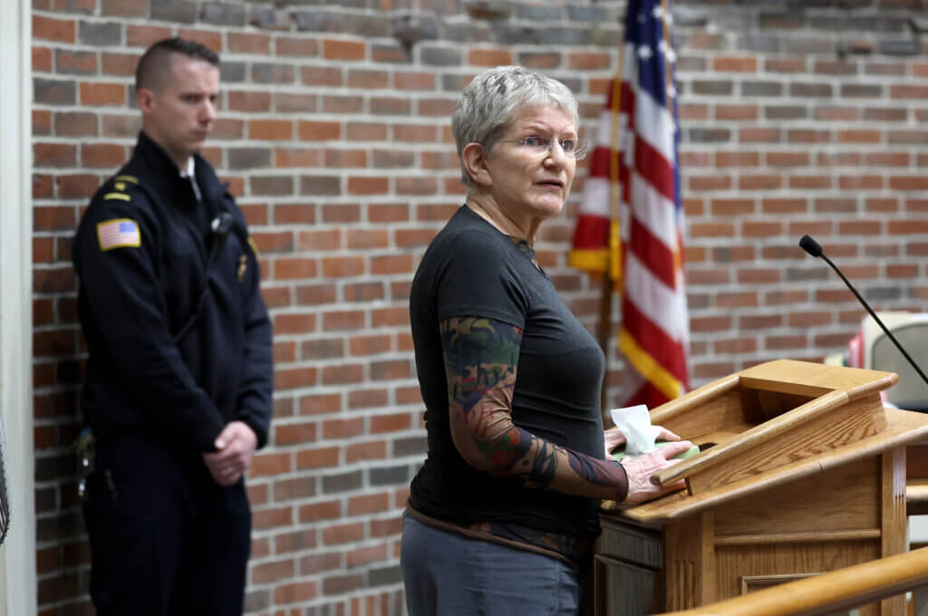 Mareska Vishlitzky, mother of the late Tamar Vishlitzky, gives a victim impact statement. Photo: Ken McGagh/The Acton Bridge
