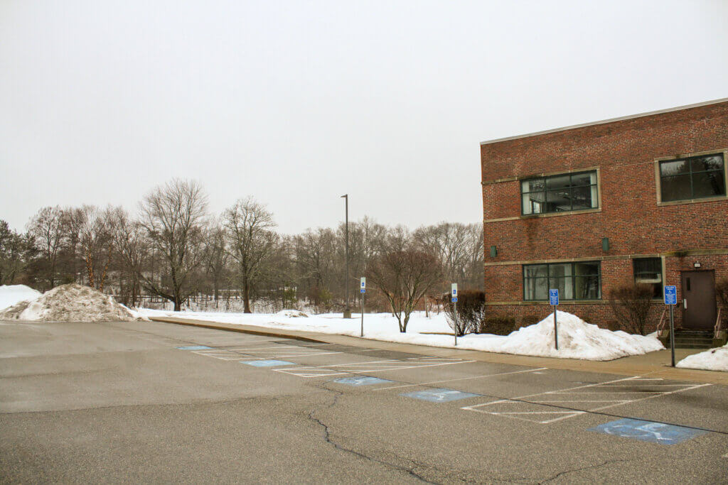 Novo Riverside Commons plans envision 201 apartment units across two buildings next to the existing former Welch’s offices on Baker Avenue. Photo: Dakota Antelman/The Acton Bridge