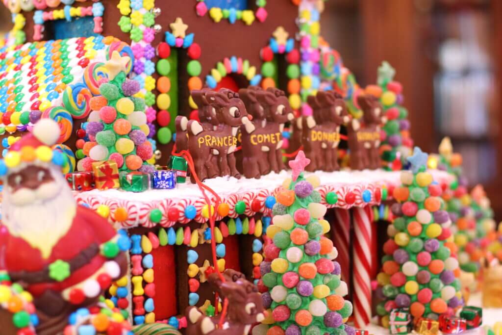 The reindeer were the first part of this year's gingerbread house to be designed. Photo: Trace Salzbrenner/The Acton Bridge