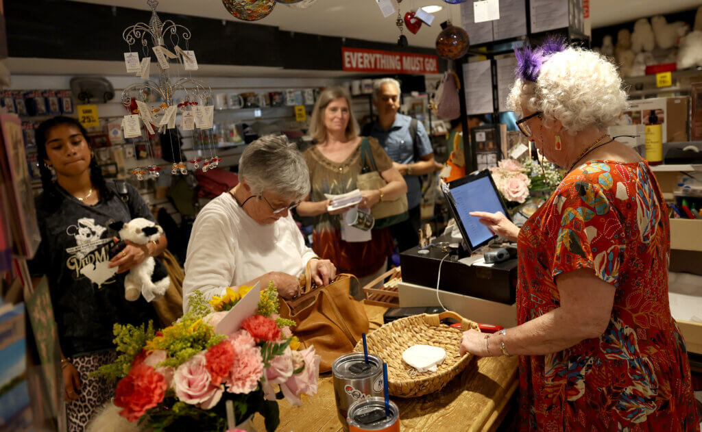 Marie Foley serves a nonstop stream of customers, many wishing her well on here retireent, on Saturday, September 6, 2025 Ken McGagh/The Acton Bridge