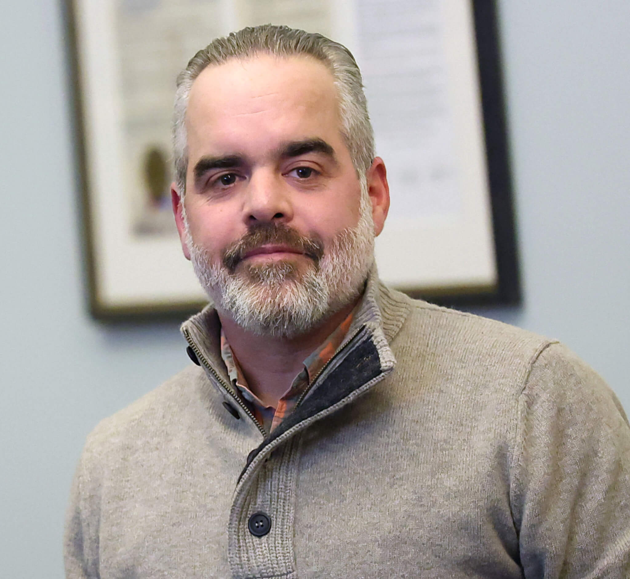 Sam Hiersteiner stands to accept after his nomination to run for Select Board during the 2026 Town Caucus at the Town House on Tuesday, January 27, 2026. Ken McGagh/The Acton Bridge