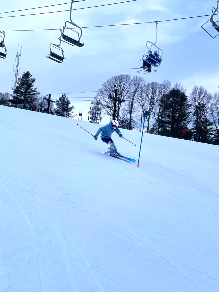 Senior Henry Flint trains for his race. Photo by Amy Brooks
