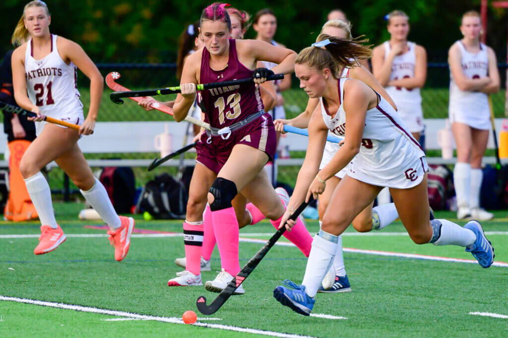 CCHS’ Lizzy Sproule attacks the Algonquin defense October 2. Photo by David Clancy