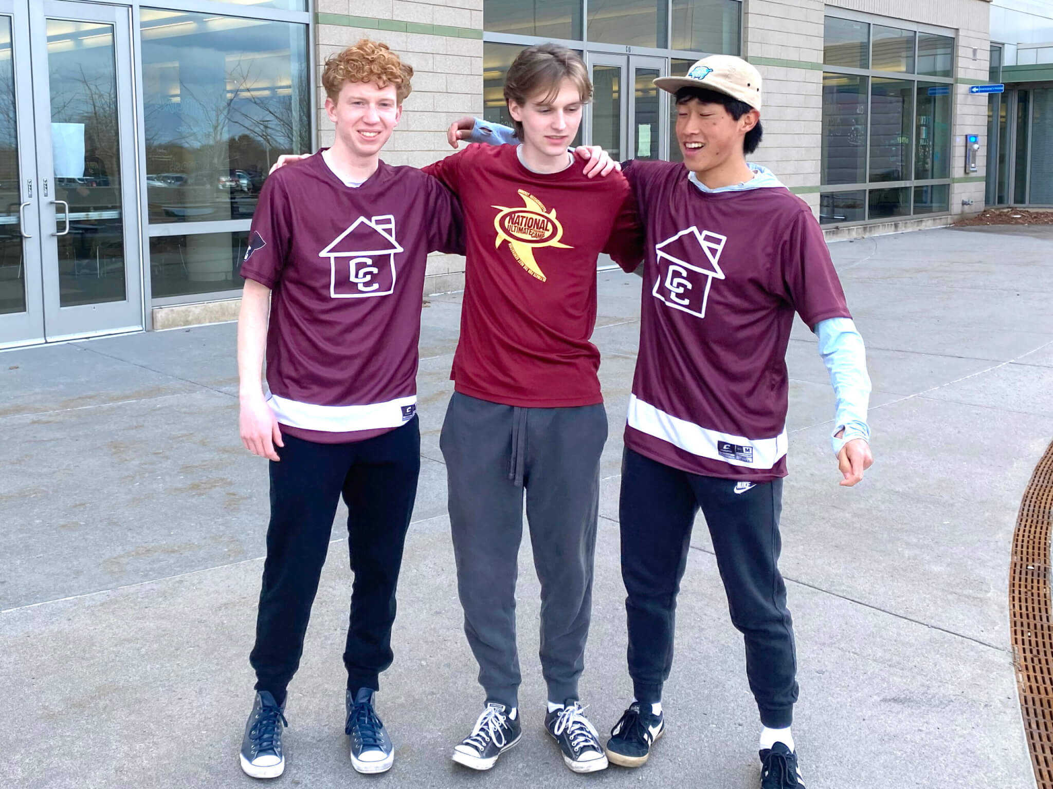 A trio of co-captains, from left, Mike Fink, Sam Agranat, and Adrien Prioul-Ritz. Photo by Margaret Carroll-Bergman
