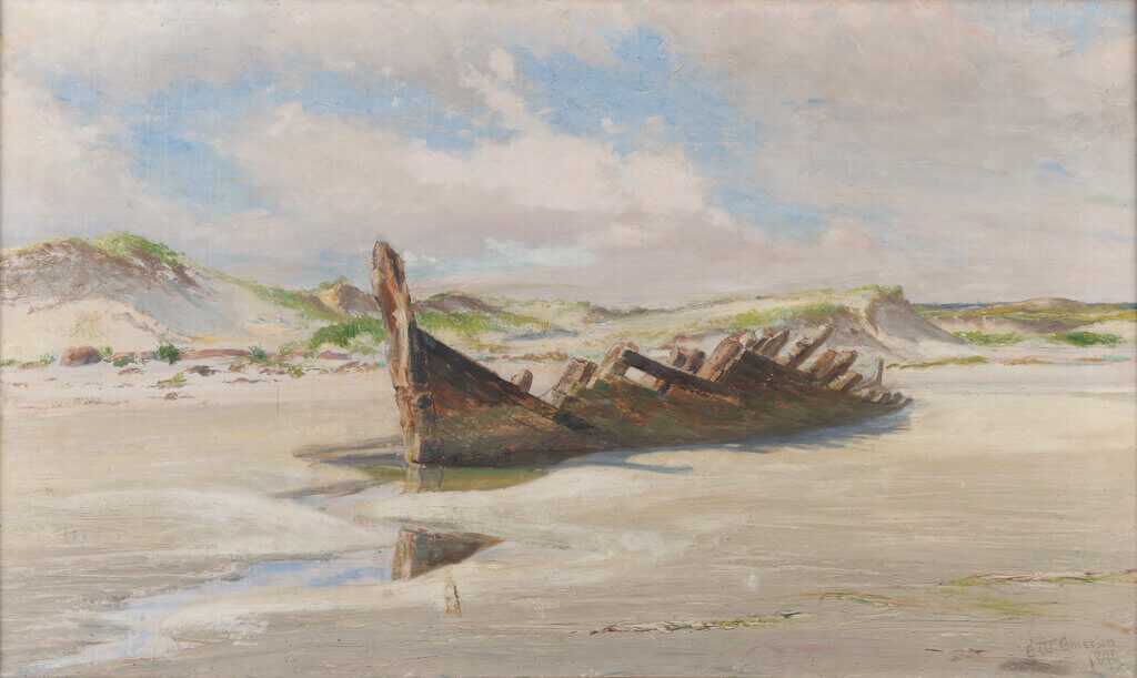 Edward Waldo Emerson, “Wreck on Coffin’s Beach,” William Munroe Special Collections, Acton Free Public Library (James E. Coutré, 2020)