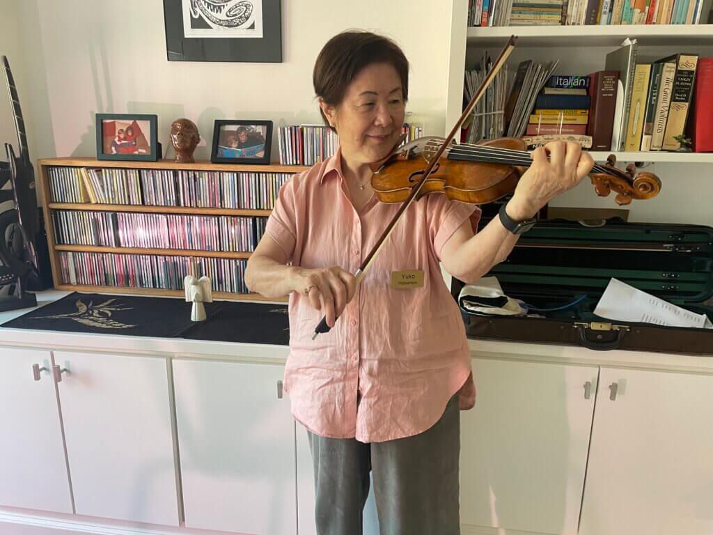 Heberlein still enjoys playing the works of Bach, Beethoven, and Brahms. Photo by Fiona Stevenson