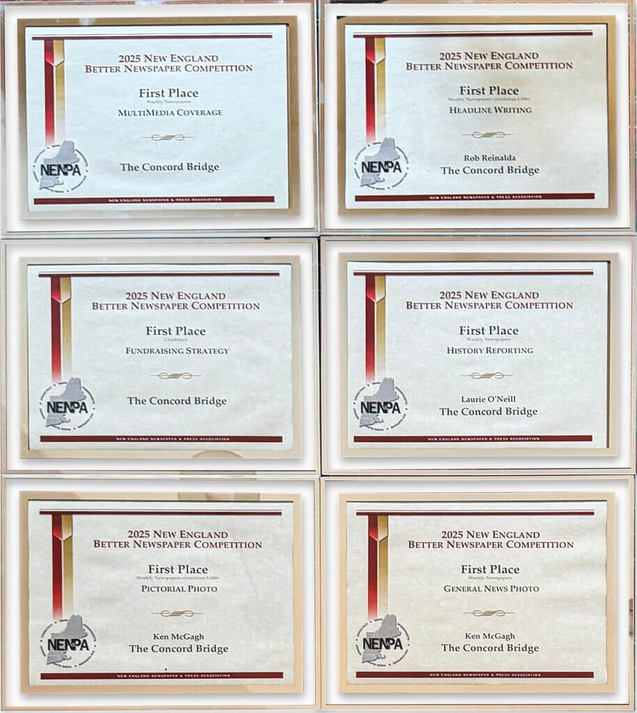 The Acton Bridge earned six first-place honors in the New England Newspaper & Press Association’s 2025 Better Newspaper Competition.