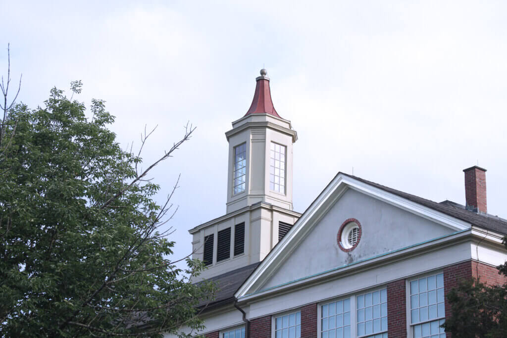 After an April request for proposals, Verizon and the town are moving forward with plans to put a cell antenna in the cupola of the Umbrella Arts Center. Photo: Dakota Antelman/The Acton Bridge