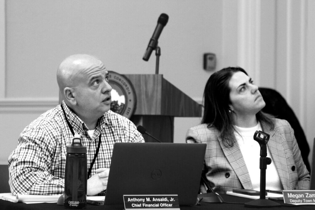 Chief financial officer Anthony Ansaldi speaks during a February 10 budget presentation to the Select Board. Photo: Dakota Antelman/The Acton Bridge