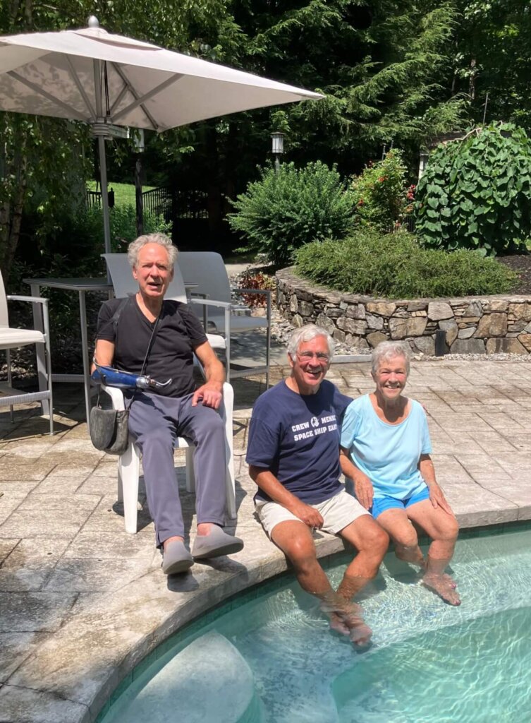 Bill Anderson, Ken Anderson, and cousin Sandy Richardson Healy.