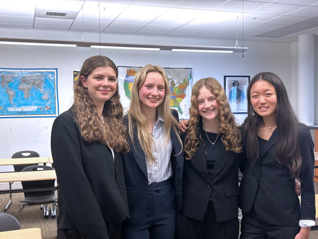 The Moot Court club, from when they debated the case California v. Ciraolo. Photo courtesy of Sadie Kokoszka