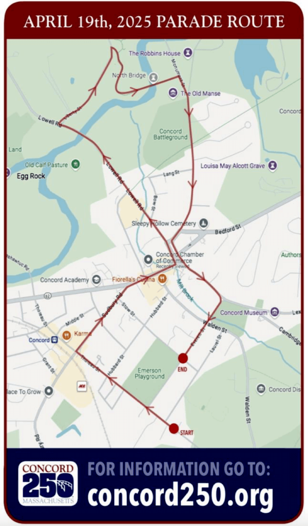 This year’s parade marking the 250th anniversary of the start of the American Revolution will trace an expanded route through Acton. Photo courtesy Town of Acton