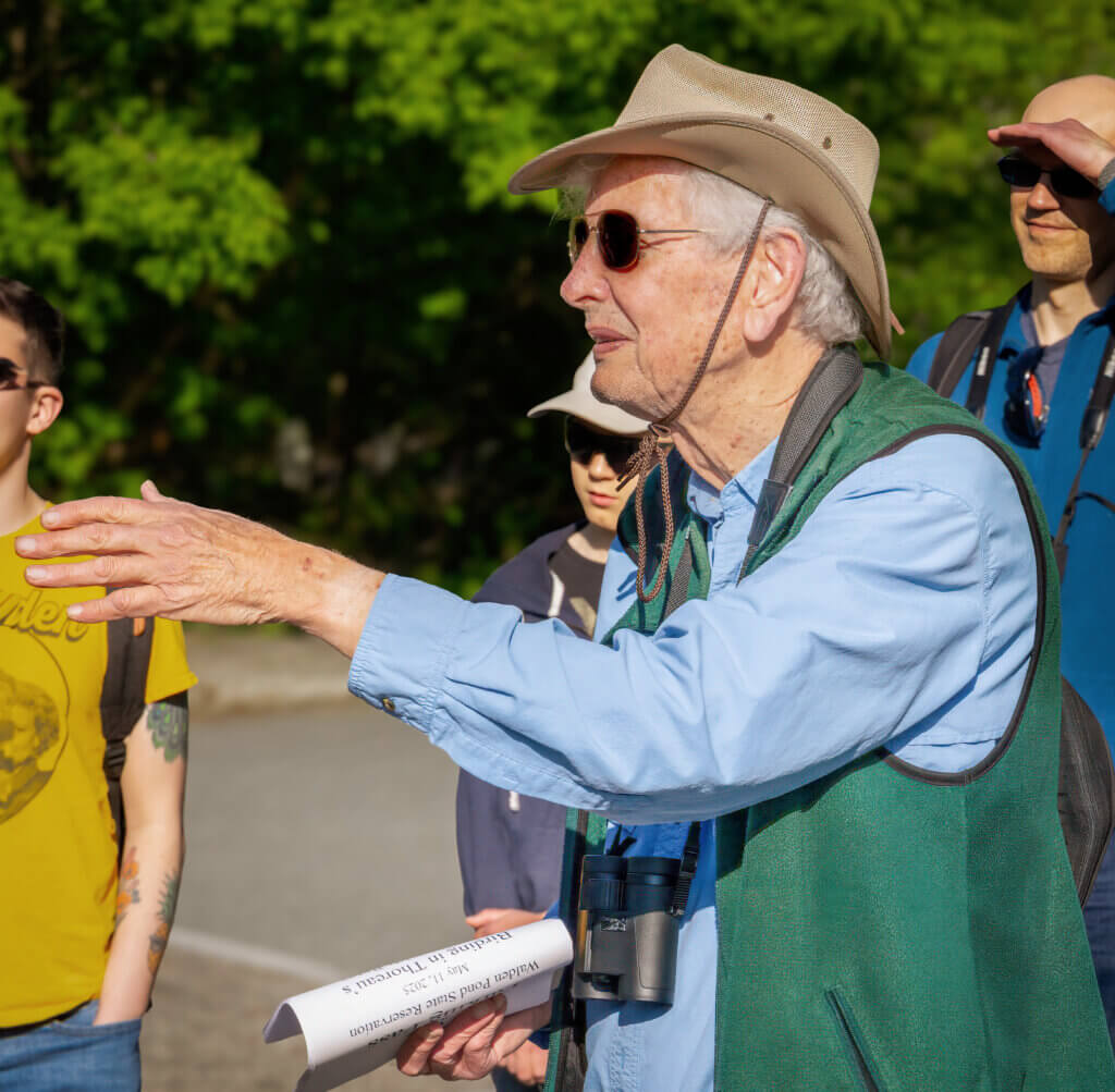 Naturalist and ornithologist Peter Alden at Walden Pond. Photo: Jean Fain/The Acton Bridge
