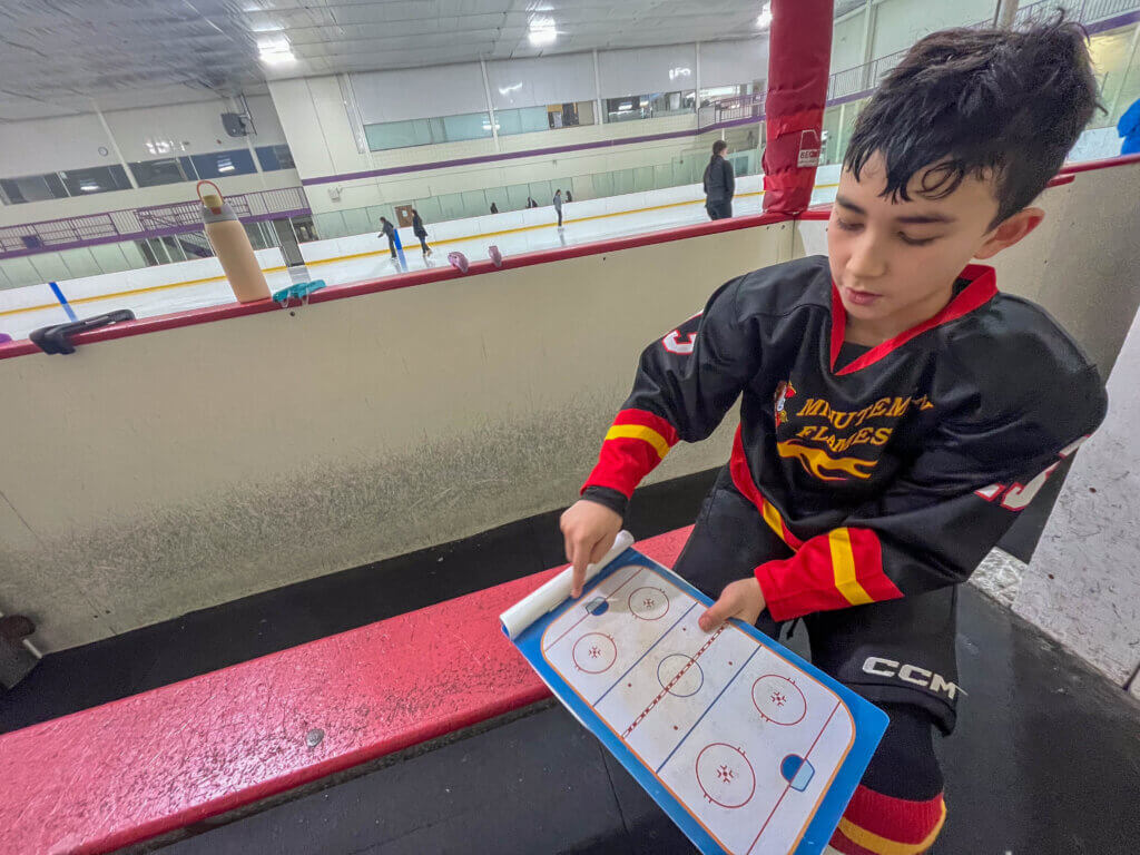 Milan breaks down a penalty kill after his game on Saturday, February 7. Photo by Andrew Reed