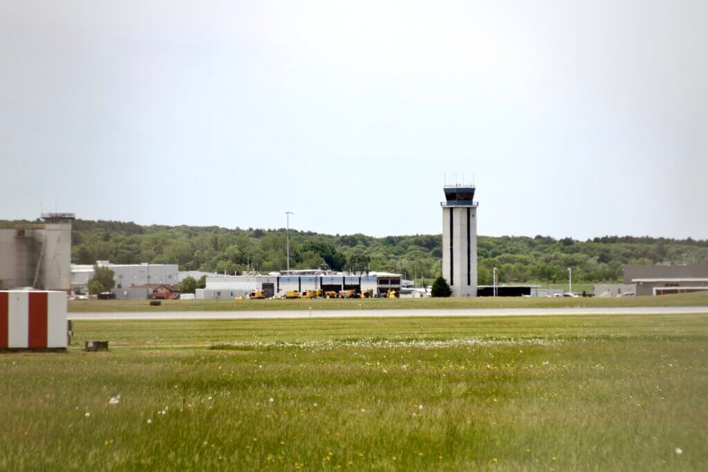 Proposed new hangars at Hanscom Field would provide parking space for jets. Photo: Dakota Antelman/The Acton Bridge