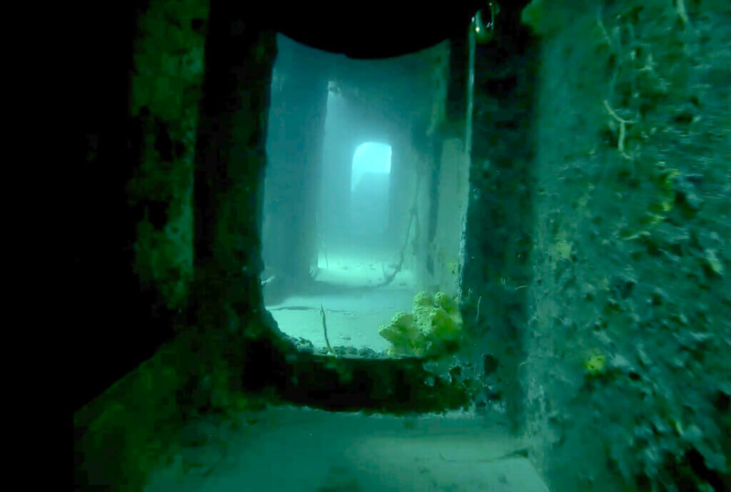 Inside the USS Spiegel Grove wreck off the Florida Keys. Courtesy photo