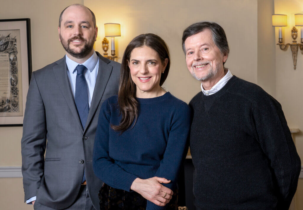 Producers and co-directors David Schmidt, Sarah Botstein, and Ken Burns. Photo by Stephanie Berger