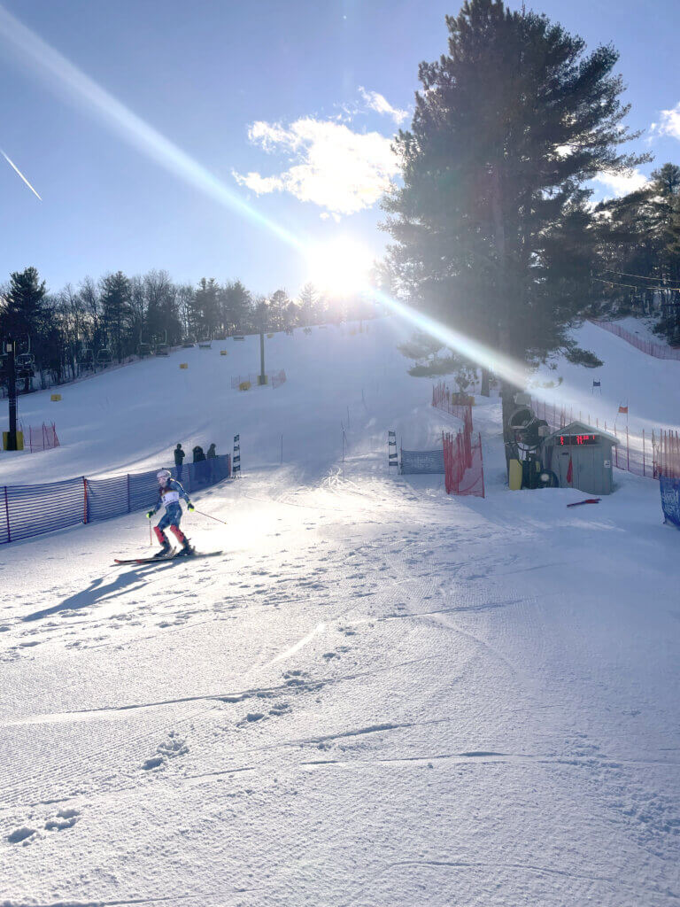 Delaney Remington skis this season. Photo courtesy of Amy Brooks
