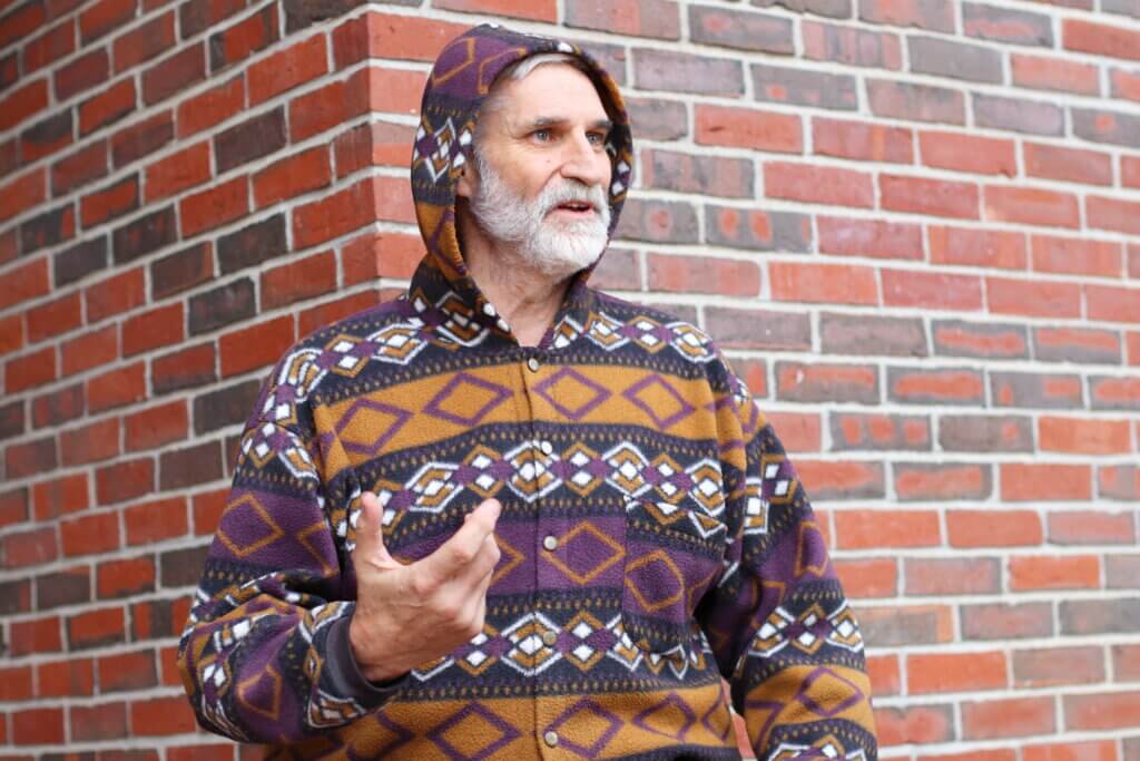 John Grace speaks to Acton Bridge reporters after his November 25 arraignment. Photo: Trace Salzbrenner/The Acton Bridge
