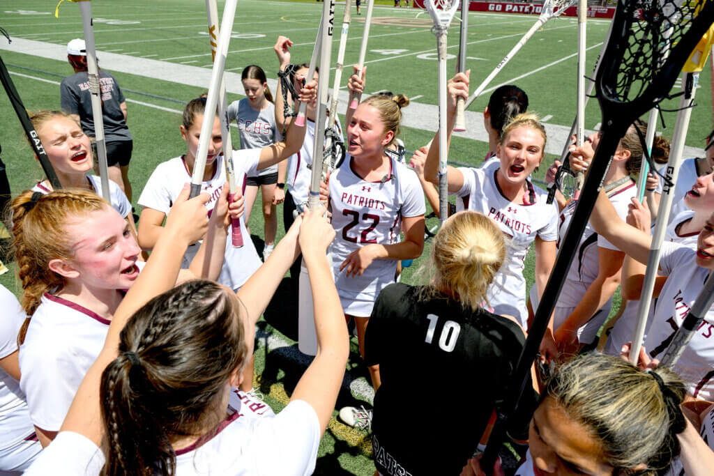 Acton-Carlisle players celebrate the win against Franklin. Photo by Jon Straggas