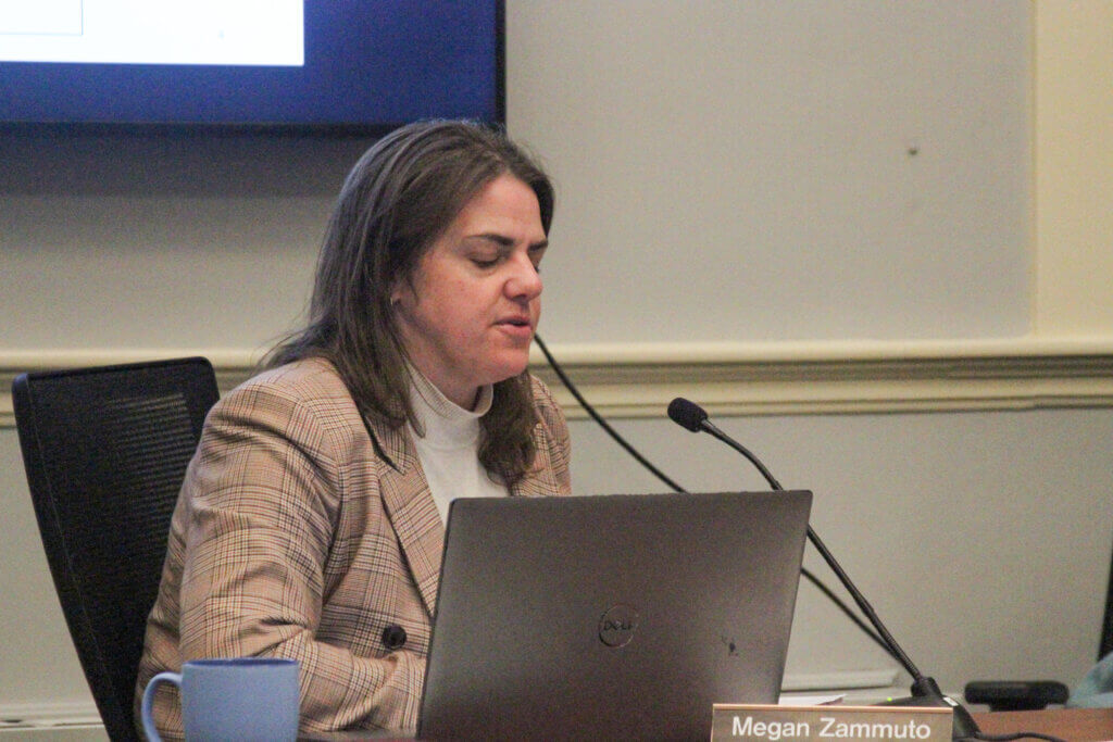 Deputy Town Manager Megan Zammuto previewed an upcoming Town Meeting funding request for “municipal facilities planning” as part of ongoing town land use talks. Photo: Dakota Antelman/The Acton Bridge