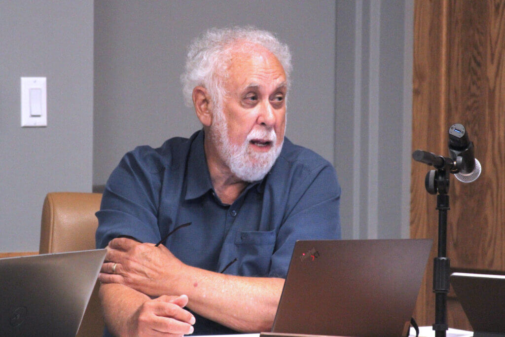 Select Board member Paul Boehm speaks during an August 11 Select Board meeting. Photo: Dakota Antelman/The Acton Bridge