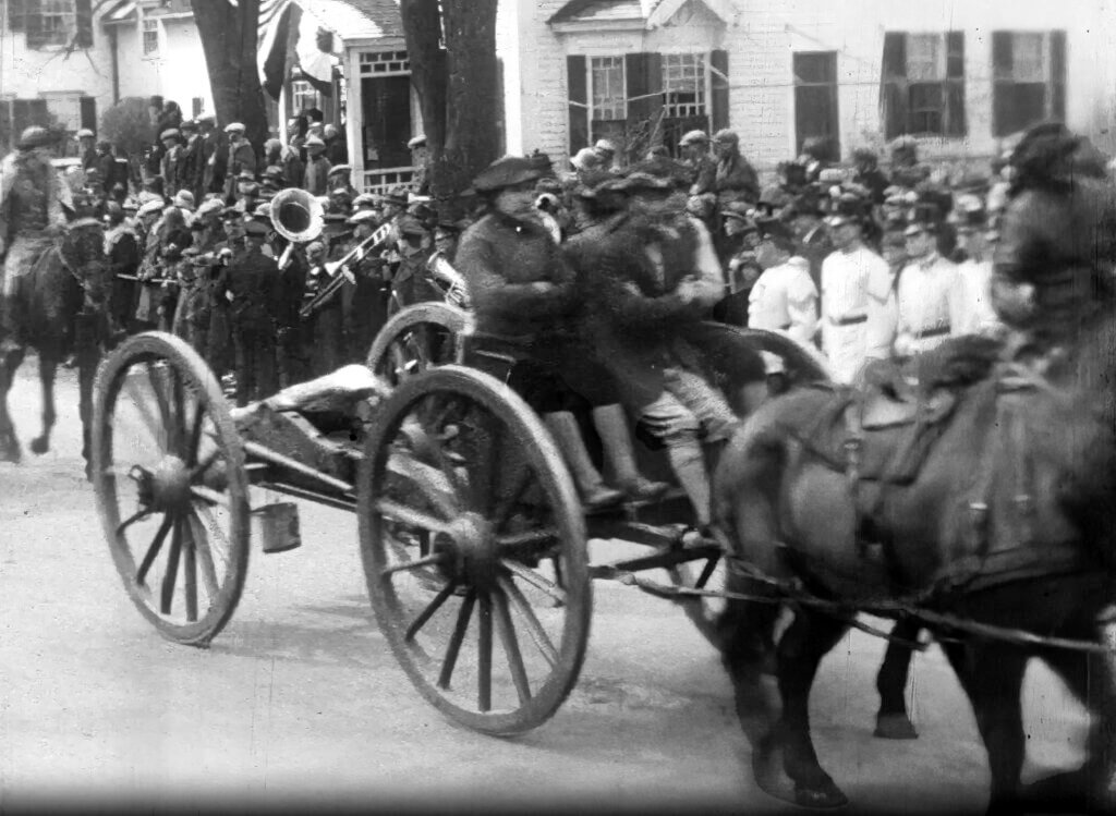 The Acton Independent Battery marches in the 150th parade in 1924. Photo courtesy of Town of Acton Archives