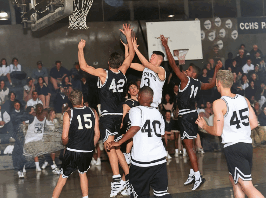Sam Presti, No. 3, prepares to shoot for the Patriots. Courtesy photo
