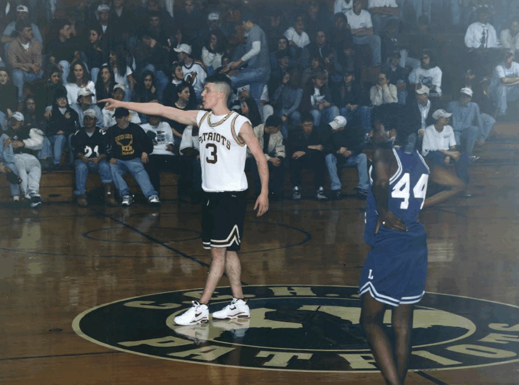 Sam Presti at center circle for Acton-Carlisle. Courtesy photo
