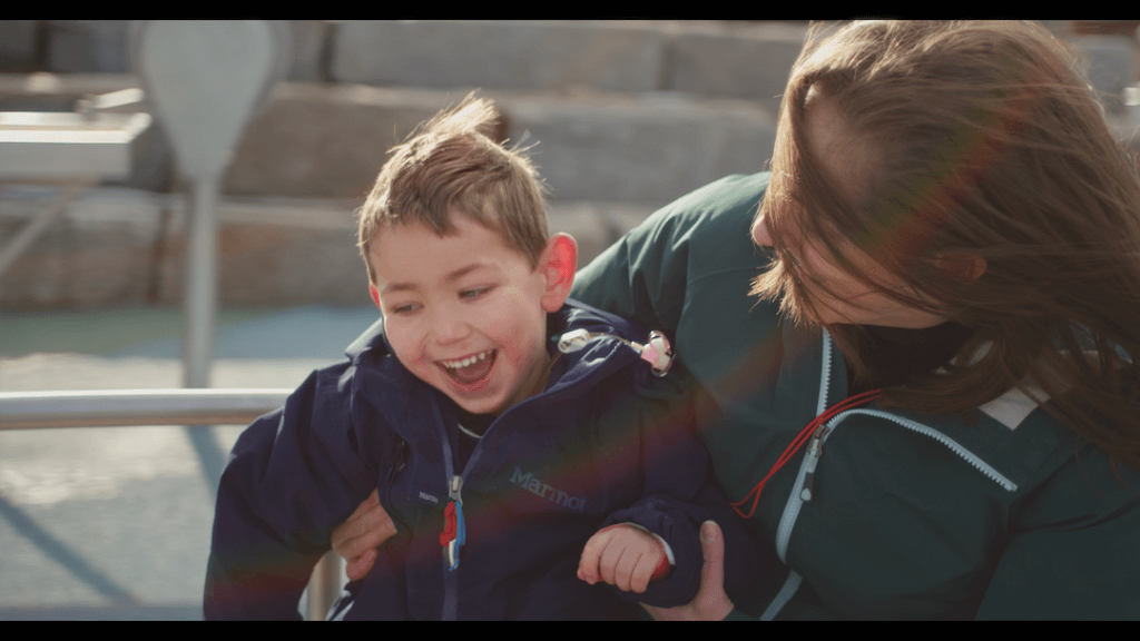 Alden and his mom, Laura Will, in the documentary "Dragon Mom." Courtesy photo