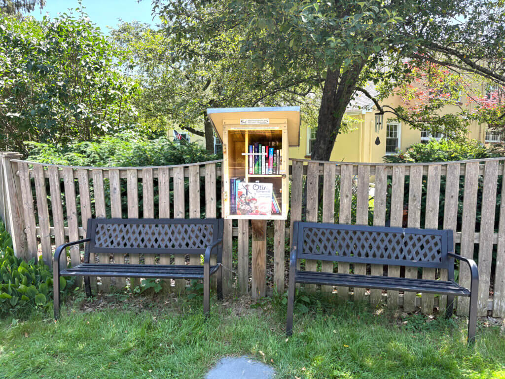 The Duck House on Cottage Lane offers a place to sit while you browse. Photo: Christine M. Quirk/The Acton Bridge