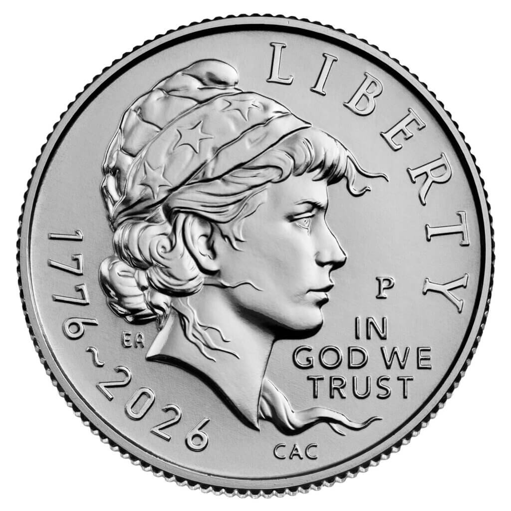 The obverse face of the “Emerging Liberty” dime. Courtesy image